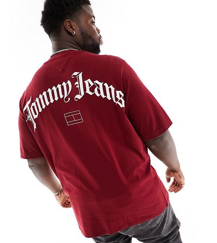 Big & Tall - T-shirt décontracté style grunge avec logo arqué au dos - Tommy Jeans - Modalova