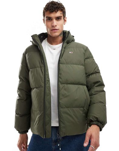 Doudoune imperméable rembourrée de duvet - olive - Tommy Jeans - Modalova