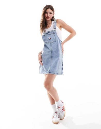 Robe courte zippée en jean - Délavage clair - Tommy Jeans - Modalova