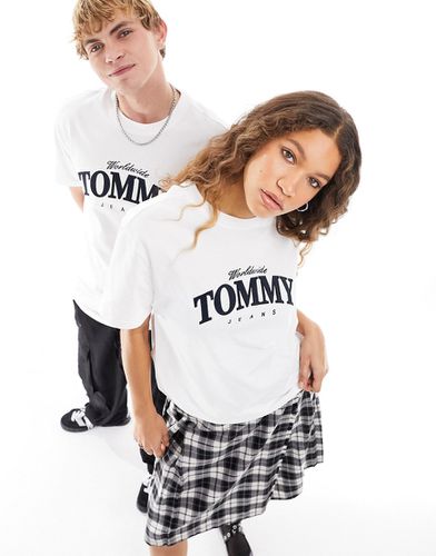 T-shirt unisexe classique style universitaire - Tommy Jeans - Modalova