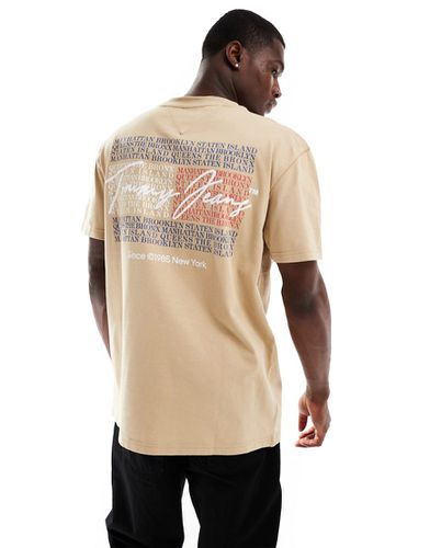 T-shirt avec imprimé vintage au dos - Beige - Tommy Jeans - Modalova
