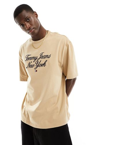 T-shirt avec inscription New York et logo - Sable - Tommy Jeans - Modalova