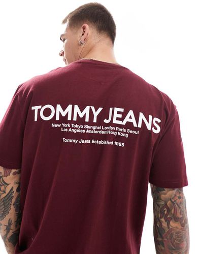 T-shirt classique avec imprimé linéaire au dos - Prune - Tommy Jeans - Modalova