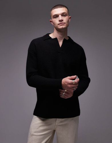 Pull décontracté en laine d'agneau de qualité supérieure avec col ouvert - Topman - Modalova