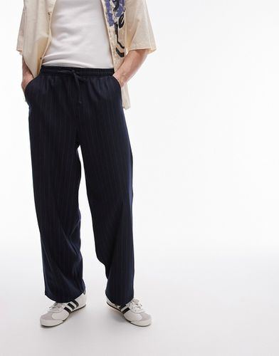 Pantalon ample à fines rayures - Topman - Modalova