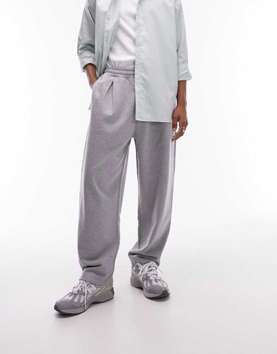 Pantalon de jogging baggy en molleton - chiné - Topman - Modalova