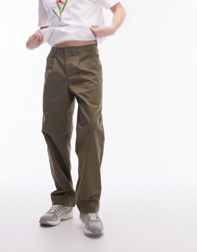 Pantalon plissé ample - Kaki - Topman - Modalova