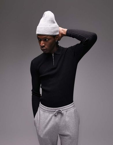Polo côtelé en maille - Topman - Modalova