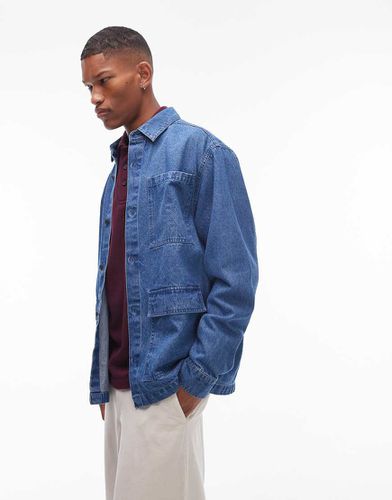 Surchemise en denim à manches longues - Topman - Modalova