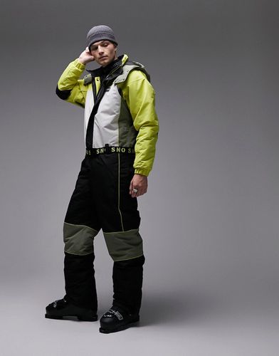 Sno - Combinaison de ski avec capuche - Chartreuse - Topman - Modalova