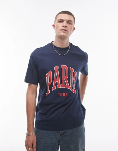 T-shirt oversize avec imprimé Paris - Topman - Modalova