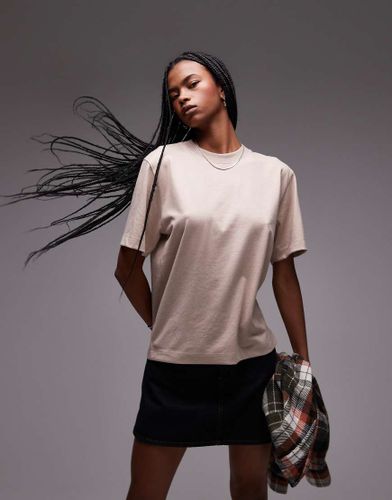 T-shirt basique  manches courtes de qualit suprieure - Avoine - Topshop - Modalova