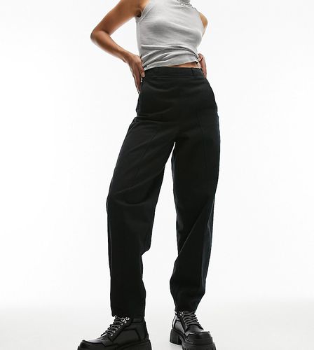 Pantalon bouffant coupe carotte à taille haute - délavé - Topshop Tall - Modalova