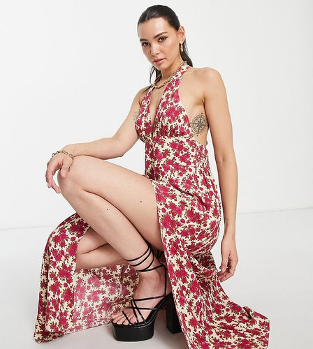 Robe dos nu à motifs boutons de rose - Topshop Tall - Modalova