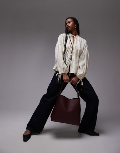 Top doux avec liens devant - Babeurre - Topshop - Modalova