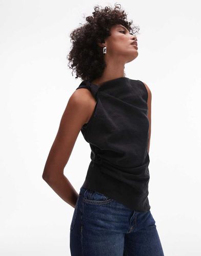 Top sans manches avec détail noué sur le côté - Topshop - Modalova