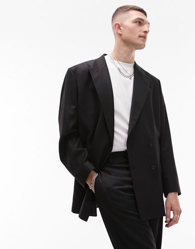 Topshop - Blazer oversize à double boutonnage - Topman - Modalova