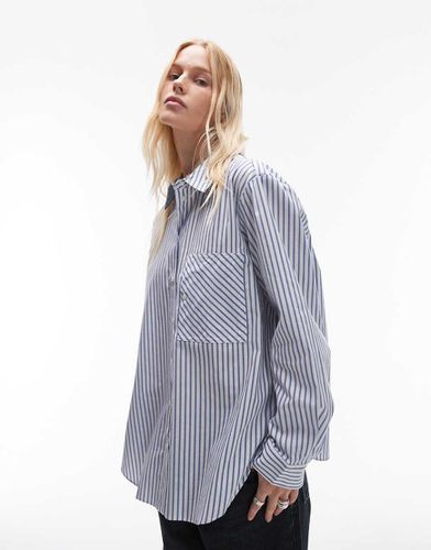 Chemise à doubles rayures avec poche - Topshop - Modalova