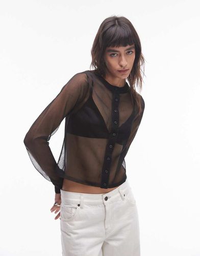 Chemise transparente en maille - Topshop - Modalova