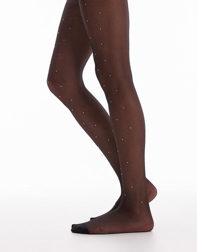 Topshop - Collants à strass - Noir - Topshop - Modalova