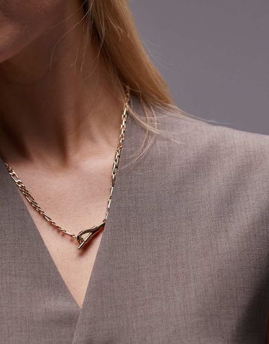 Nilo - Collier chaîne multitextures à barre en T - Topshop - Modalova