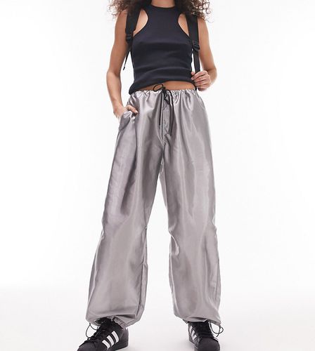 Pantalon bouffant oversize en nylon - métallisé - Topshop - Modalova