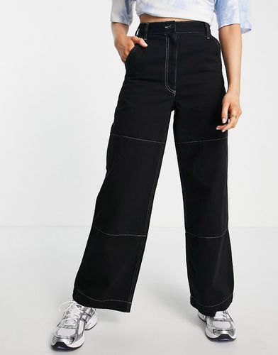 Pantalon cargo droit à taille haute style workwear - Topshop - Modalova