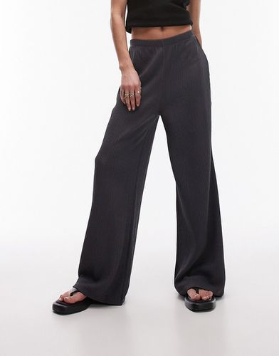 Pantalon casual plissé - Ardoise - Topshop - Modalova