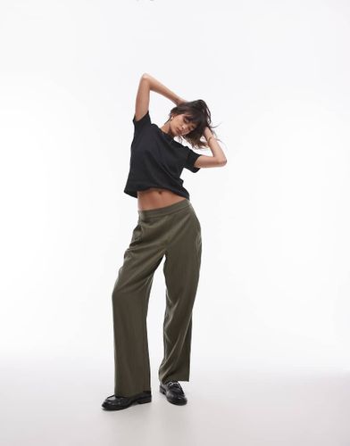 Pantalon de jogging à rayures fines - Kaki - Topshop - Modalova