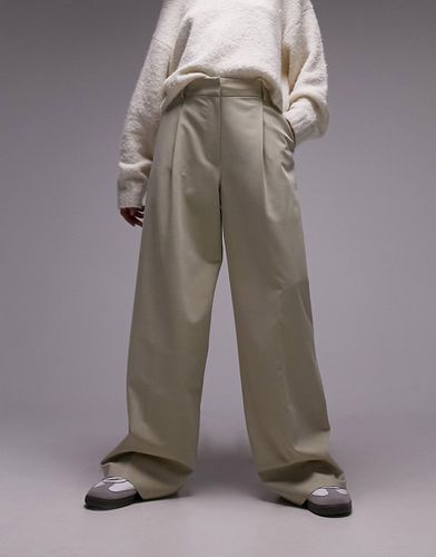Pantalon d'ensemble ajusté à taille haute - Sable - Topshop - Modalova