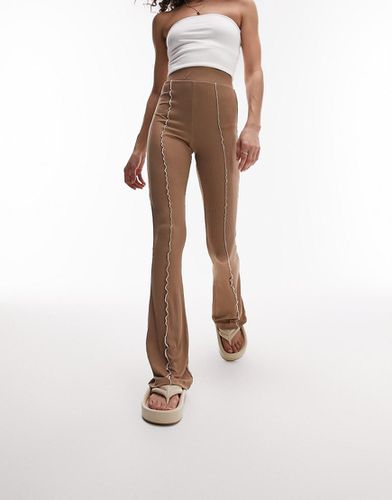 Pantalon d'ensemble évasé de qualité supérieure à coutures apparentes - Topshop - Modalova