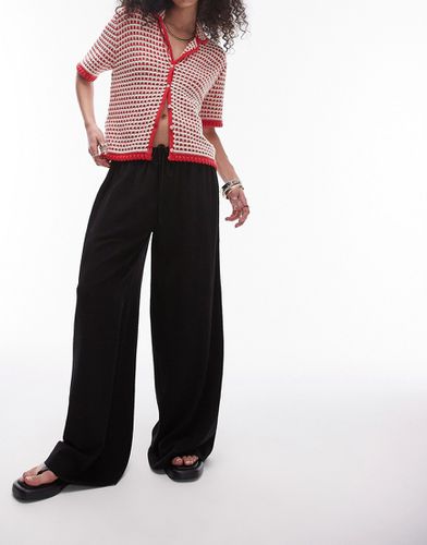 Pantalon d'ensemble ultra ample en lin naturel - Topshop - Modalova