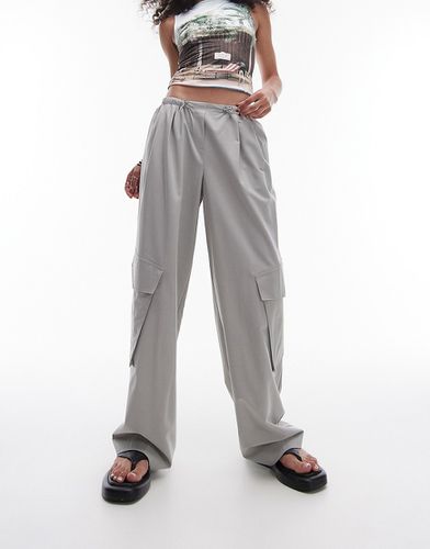 Pantalon style cargo utilitaire habillé avec cordon élastique - Topshop - Modalova