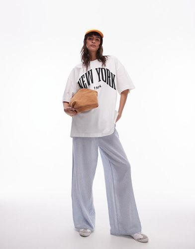 Premium - T-shirt ultra oversize à imprimé New York - Topshop - Modalova