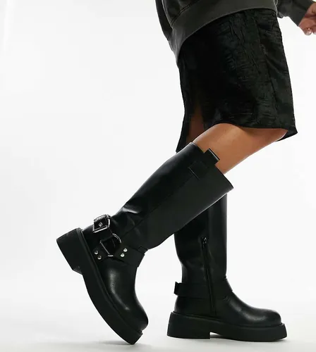 Rambo - Bottes larges style motard à semelle chunky - Topshop - Modalova