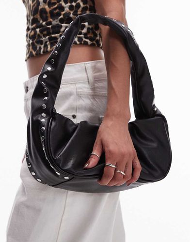 Sasha - Sac porté épaule froncé avec clous - Topshop - Modalova