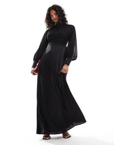 Robe longue 2-en-1 avec top en mousseline et jupe en satin - Tfnc - Modalova