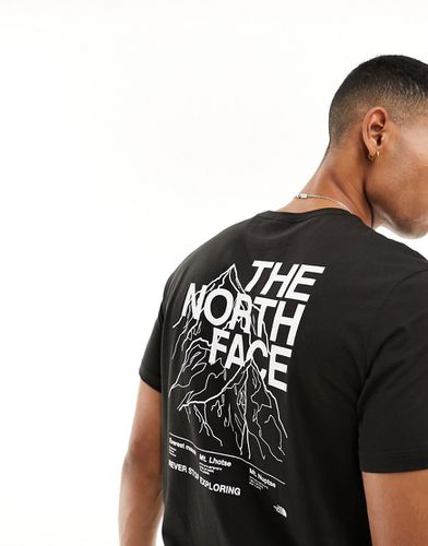 T-shirt à imprimé montagne au dos - The North Face - Modalova