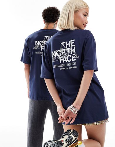 T-shirt oversize avec imprimé dessin montagne au dos - The North Face - Modalova