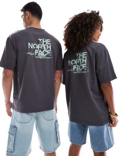 T-shirt oversize avec imprim dessin montagne au dos - dlav - The North Face - Modalova