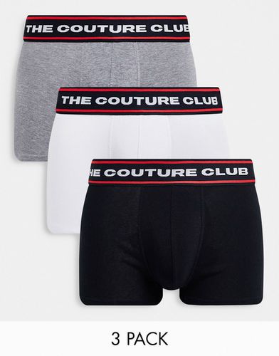 Lot de 3 boxers à liserés rouges - Noir/blanc/ - The Couture Club - Modalova