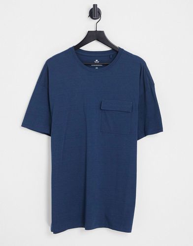 T-shirt oversize avec poche - Bleu océan - Threadbare - Modalova