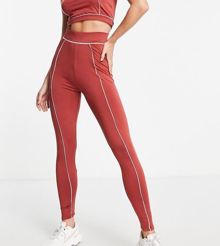 Threadbare Tall - Fitness - Legging d'ensemble de sport à coutures contrastantes - Rouille - Threadbare Fitness Tall - Modalova
