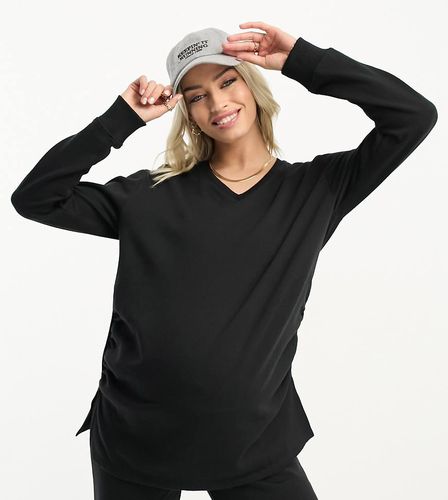 Maternity - Survêtement avec sweat-shirt et pantalon de jogging - Noir - Threadbare - Modalova