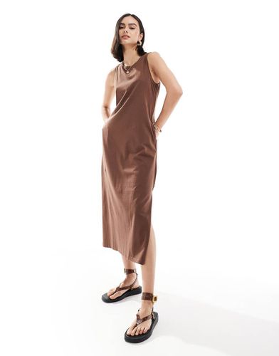 Robe longue en jersey - chocolat - Threadbare - Modalova