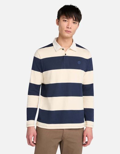 Polo de rugby  manches longues - Saphir fonc/Beige - Timberland - Modalova