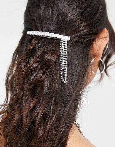 Pince à cheveux ornée de cristaux et chaînes - True Decadence - Modalova