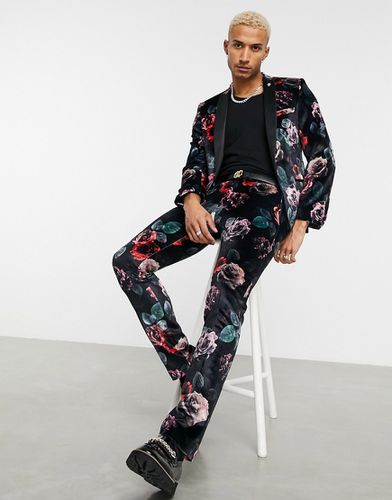 Pantalon de costume en velours à fleurs - Twisted Tailor - Modalova