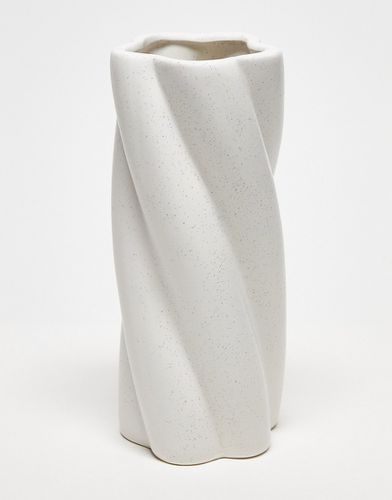 Vase torsadé abstrait à motif tacheté - Crème - Typo - Modalova