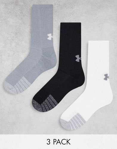 Heatgear - Lot de 3 paires de chaussettes de tennis - Under Armour - Modalova